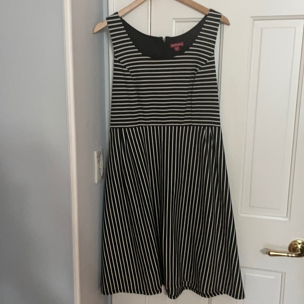 Black and white stripe dress